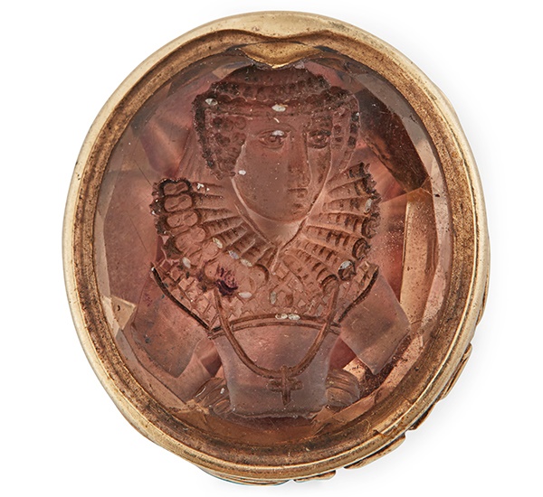 A 19TH CENTURY MARY, QUEEN OF SCOTS FOB SEAL 